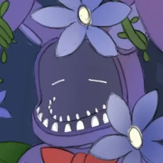 🌟 Bonnie Five Nights at Freddy's Bonnie, Five Nights at Freddy's, fleur, robot, animatronique whatsapp sticker