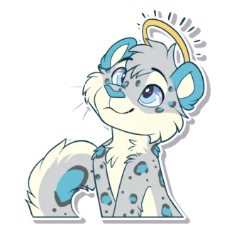 😇 Snow Leopard whatsapp sticker