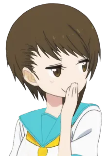 😏 Chica anime, Lindo, Expresión, Sonrisa burlona, Dibujos animados, Animación whatsapp sticker