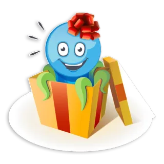 🎁 prezent, upominek, pudełko, niespodzianka, kreskówka, postać, święto telegram sticker