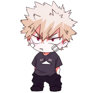 😒 Katsuki Bakugo My Hero Academia AJI FRY Anime, My Hero Academia, Bakugo, Katsuki telegram sticker