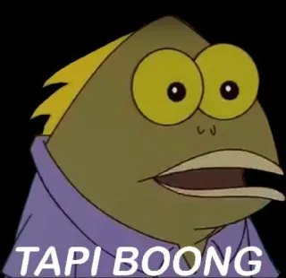 ➖ TAPI BOONG poisson, mème, Spongebob, Patrick Étoile, Tapi Boong, animé telegram sticker