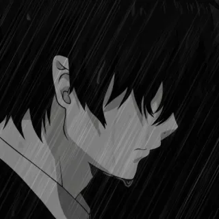 💔 Anime, Triste, Pluie, Sombre, Manga, Pleurs telegram sticker
