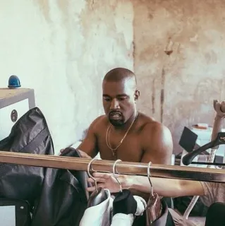 🧪 Kanye West rapper, musician, singer, celebrity, topless whatsapp sticker