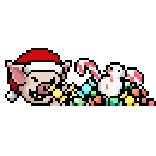 🍬 Weihnachten, Feiertag, Schwein, Süßigkeit, Weihnachtsmann, festlich whatsapp sticker