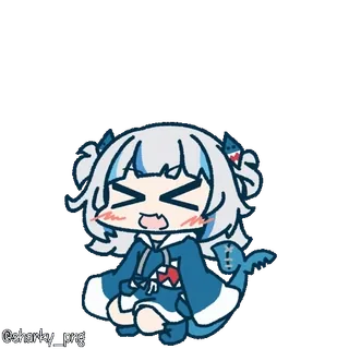 🥳 Gawr Gura Hololive whatsapp sticker