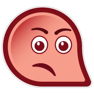 😠 marah, sedih, Emoji, ekspresi, kartun telegram sticker