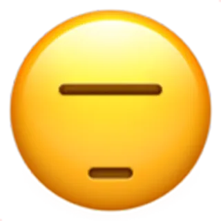 😑 emoji, expressionless, face, yellow whatsapp sticker