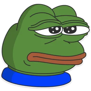 😒 Pepe the Frog frog, pepe, meme, sad, internet telegram sticker