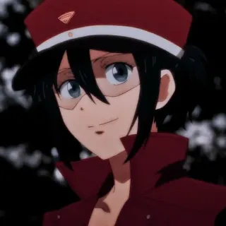 😊 Anime, Gadis, Merah, Topi, Karakter, Perempuan whatsapp sticker