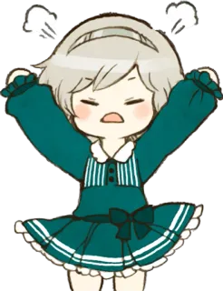 😤 аниме, злой, расстроенный, мультфильм, милый, девочка, расстроен telegram sticker