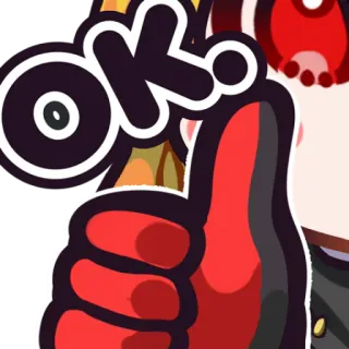 👍 ok! OK, いいね, 承認, ポジティブ whatsapp sticker