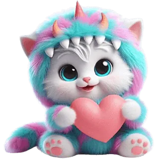 Пушистые монстры 2 @Nyasticks whatsapp stickers