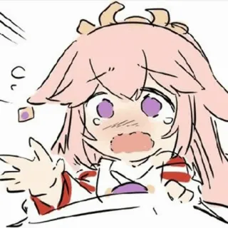🍡 Yae Miko Genshin Impact anime, genshin impact, yae miko, chibi, crying telegram sticker