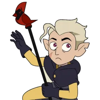 😧 Hunter The Owl House Dibujos animados, Cazador, La casa búho, Personaje, Guardia Dorada telegram sticker