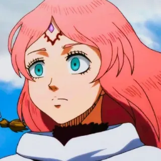 🔥 Mimosa Vermillion Black Clover anime, pink hair, beautiful, cute, cartoon telegram sticker