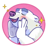 ☺️ ijsbeer, cartoon, schattig, dier, sticker telegram sticker