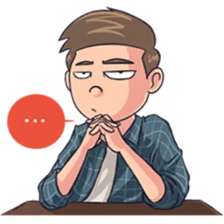 😒 ... Desenho animado, Pensando, Dúvida, Confuso, Questionando whatsapp sticker