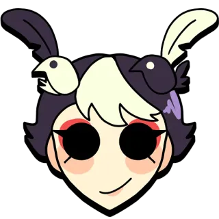 🪶 sticker, cartoon, gezicht, vogel, animatie telegram sticker