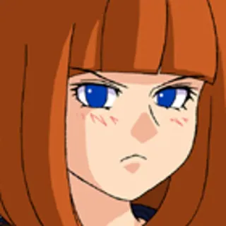 😠 Anime, Manga, Mädchen, Wütend, Süß whatsapp sticker