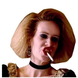 💀 Constance Langdon American Horror Story Palenie, Papieros, Telewizja, Horror, Constance Langdon, American Horror Story telegram sticker
