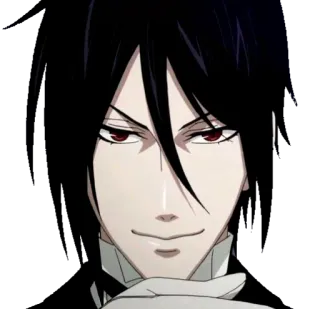 😏 Sebastian Michaelis Black Butler anime, manga, sebastian michaelis, black butler, butler, character, smile, gothic telegram sticker