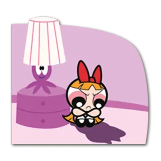 🔦 Blossom Powerpuff Girls cartoon, girl, angry, blossom, powerpuff telegram sticker