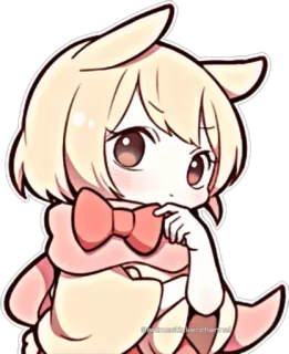 🤔 Anime, Niedlich, Kawaii, Manga, Chibi, Cartoon, Sticker telegram sticker