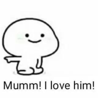 🧺 Mumm! I love him! słodkie, miłość, kreskówka, rodzina telegram sticker