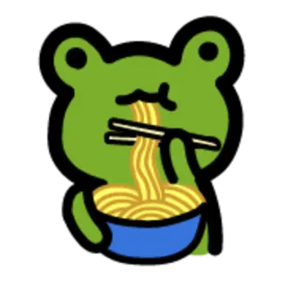 🍜 rã, ramen, macarrão, comida, desenho animado, fofo, kawaii telegram sticker