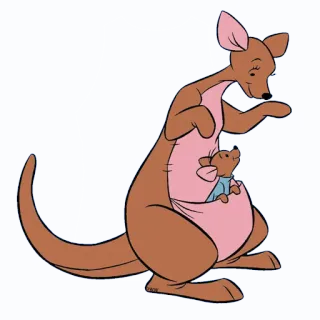 ❤ Kanga and Roo Winnie the Pooh Desenho animado, Canguru, Mãe, Criança, Kanga, Roo, Ursinho Pooh, Disney telegram sticker