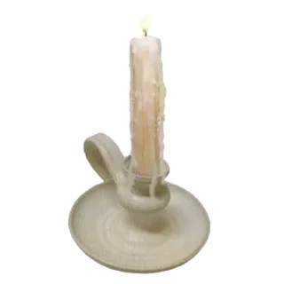 🕯 양초, 촛대, 캔들 홀더, 흰색, 베이지, 홈데코, 왁스, 조명, 불꽃 telegram sticker
