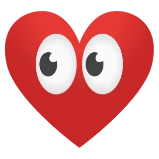🌟 heart, love, emoji, eyes, cartoon telegram sticker