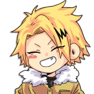😁 Denki Kaminari My Hero Academia anime, manga, sticker, my hero academia, denki kaminari telegram sticker