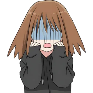 😱 anime, assustado, kawaii, medo, ansiedade, desenho animado telegram sticker