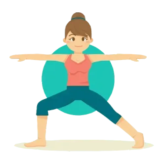🙇‍♀ yoga, woman, exercise, fitness, pose, health, cartoon telegram sticker