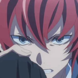 ⛸️ Anime, Manga, Charakter, Rote Haare, Blaue Augen whatsapp sticker