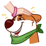 ☺️ dog, pet, animal, hand, pat, cute, friendly telegram sticker