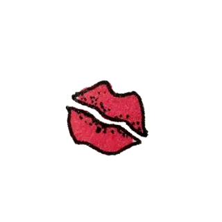 💋 губы, поцелуй, рот, красный, макияж telegram sticker