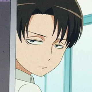 😒 Levi Ackerman Attack on Titan Anime, Desenho animado, Personagem, Entediado, Revirar os olhos, Levi, Levi Ackerman telegram sticker