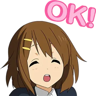 👌 OK! animé, dessin animé, ok, approbation whatsapp sticker