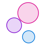 🎉 abstrato, círculos, cores, rosa, roxo, azul telegram sticker