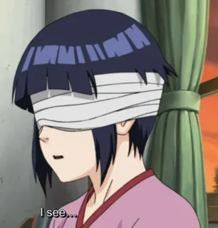 👀 Hinata Hyuga Naruto I see... Anime, Mata diperban, Manga, Hinata, Naruto, Penutup mata telegram sticker
