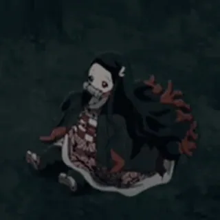 🖤 Nezuko Kamado Demon Slayer Anime, Iblis, Nezuko, Kimetsu no Yaiba telegram sticker