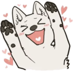 ❤ anjing, lucu, binatang, hati, senang, anak anjing telegram sticker