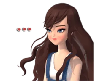 😒 kreskówka, anime, dziewczyna, sushi, postać, ilustracja telegram sticker