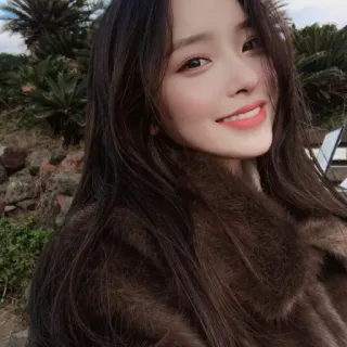 🫐 woman, portrait, smiling, beauty, girl, long hair telegram sticker