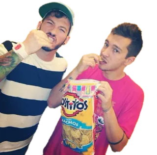 👅 twenty one pilots, taco bell, chips, eten, muziek, band telegram sticker