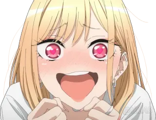 😍 Marin Kitagawa My Dress-Up Darling Anime, Sticker, Fofo, Mangá, Expressão, My Dress-Up Darling, Marin Kitagawa telegram sticker