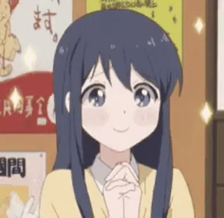 ✨ Anime, Cartoon, Mädchen, Lächeln, Süß telegram sticker